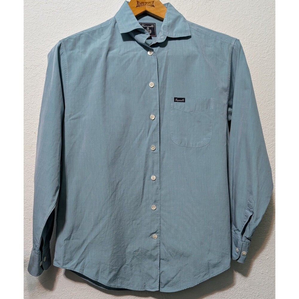 Faconnable Men's Long Sleeve Dress Shirt Size Extra Small XS Blue Button Up (932